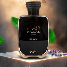 Hawas Black for Men – Eau de Parfum, 3.33 oz - Long Lasting Notes - Rich with woody, citrus, and mossy